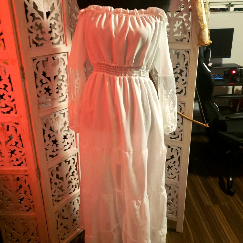 Wedding Beach Dress off the shoulder